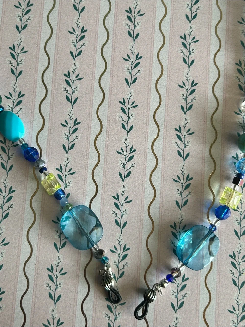 Beaded Blue Multicolor Eyeglass Chain